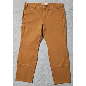 Carhartt Double Knee Pants Women 18 Brown Relaxed Fit Duck Canvas Workwear 40x29